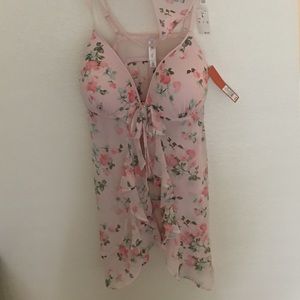 Floral babydoll lingerie
